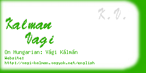 kalman vagi business card